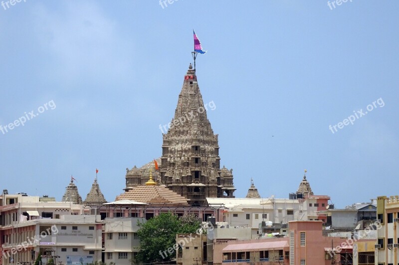 Temple Dwarkadhish Jagat Mandir Dwarakadheesh Hindu Temple