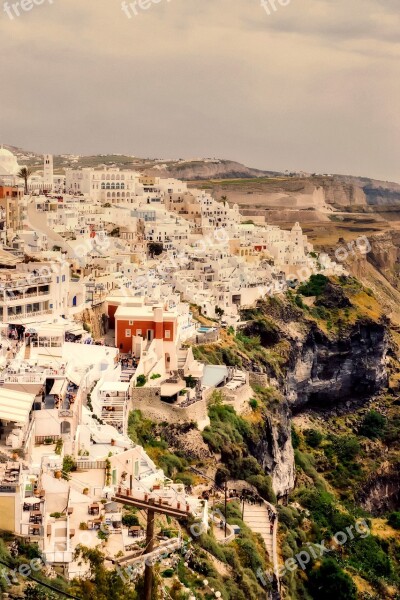 Fira Greece City Urban Town