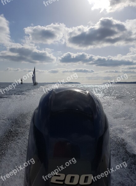 Motor Boat Engine Outboard Sea Free Photos