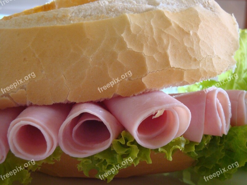 Snack Ham Bread Free Photos