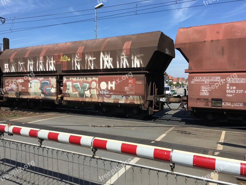 Train Graffiti Germany Railway Railroad