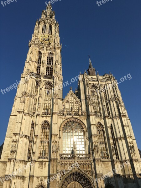 Antwerp Church Landmark Belgium Cathedral