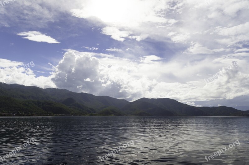 Lugu Lake Lake Sunny Days Free Photos