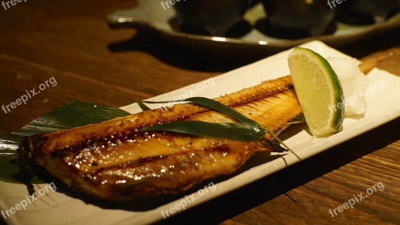 Grilled Fish Japan Cuisine And The Wind Kaiseki Free Photos