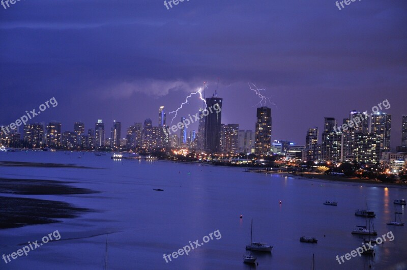 Lightning Storm Queensland Free Photos