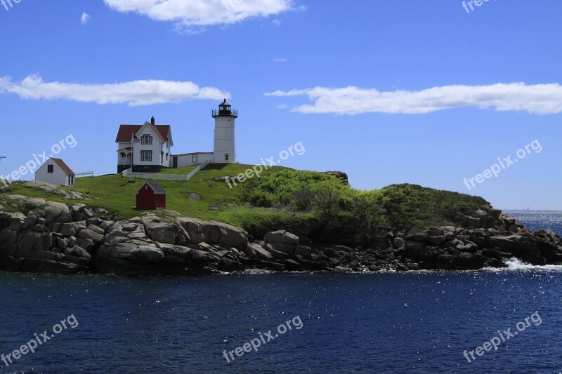 Lighthouse New England Shore Free Photos