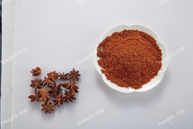 Culinary Herbs Star Anise Anise Powder Free Photos