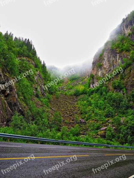 Mountains Norway View Nature Sea