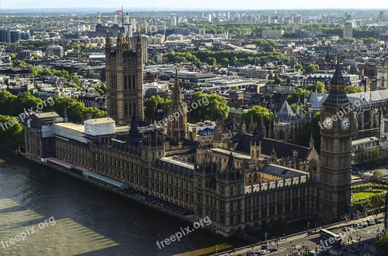 Big Ben London Clock City Of England Westminster