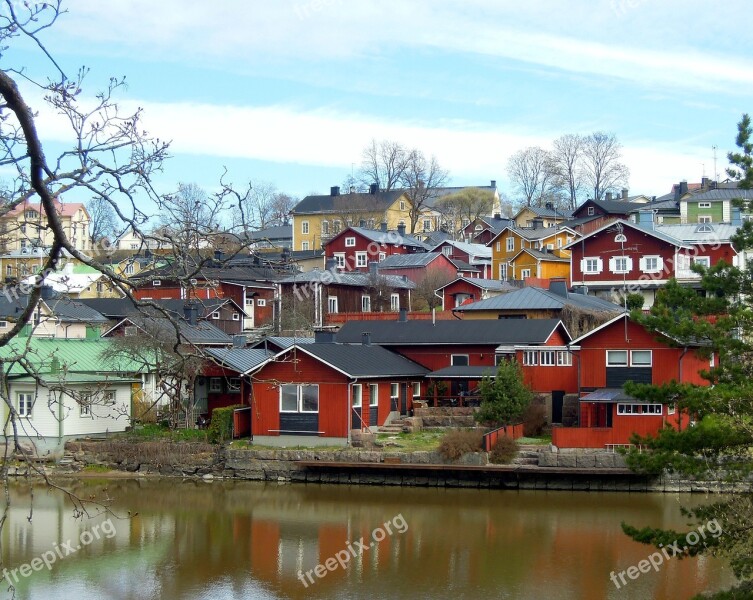 Old Town Landscape Houses At Home Historical