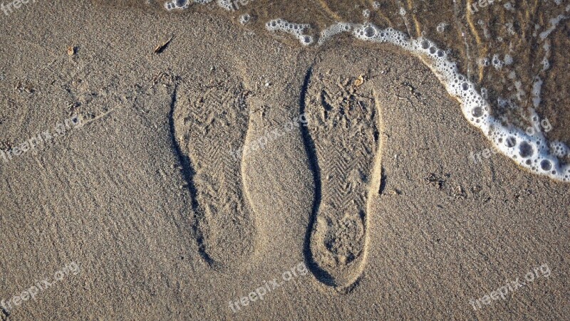 Sand Beach Print Shoes Water Lake