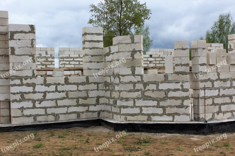 Construction House Home Construction Wall Free Photos