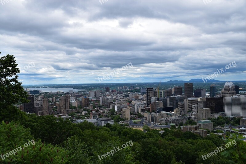 Skyline Downtown Cityscape Montreal City