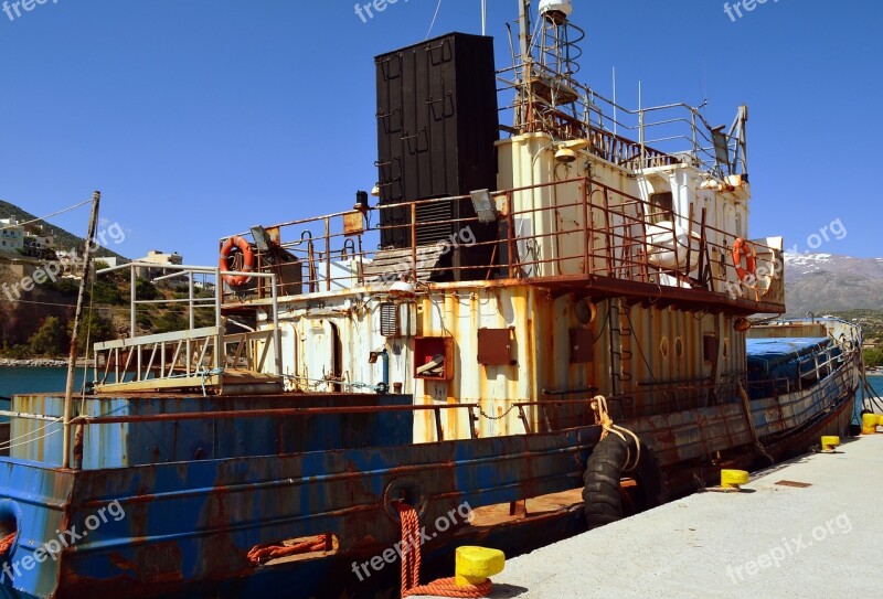 Ship Fishing Vessel Lifebelt Old Cutter