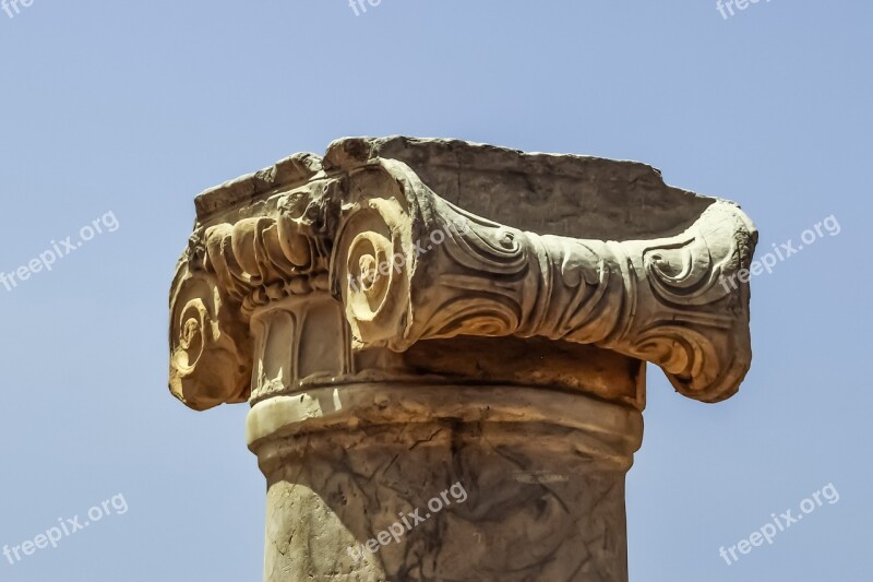 Pillar Column Cyprus Paphos Ayia Kyriaki Chrysopolitissa