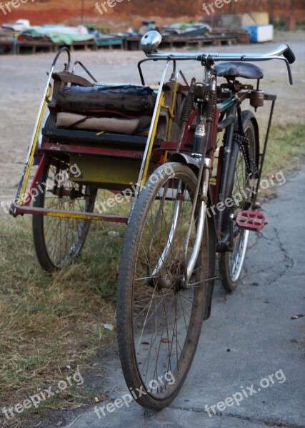 Two Person Bicycle Taxi Mandalay