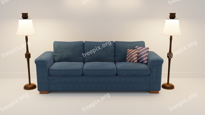 Sofa 3d Model 3 Seater Free Photos