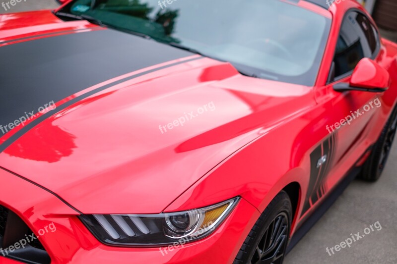 Mustang Gt Red Usa Car