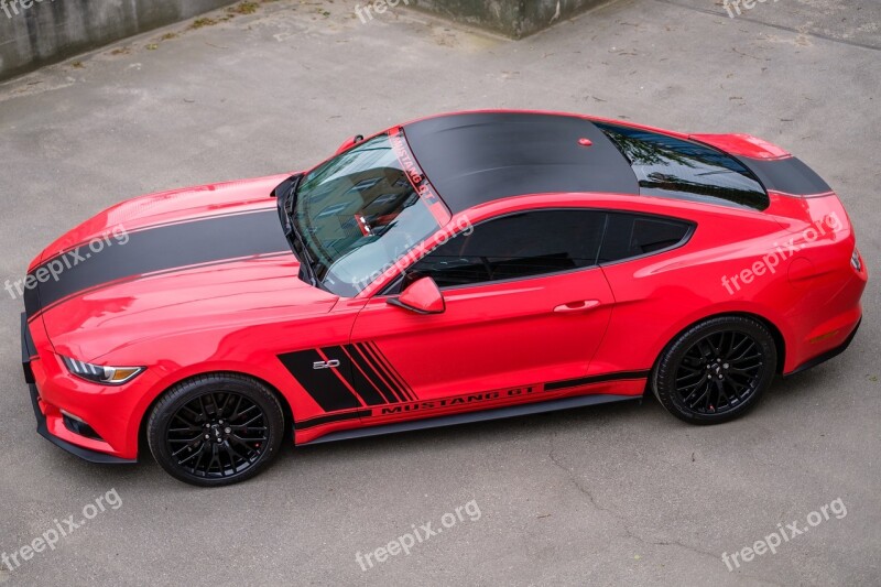 Mustang Gt Red Usa Car