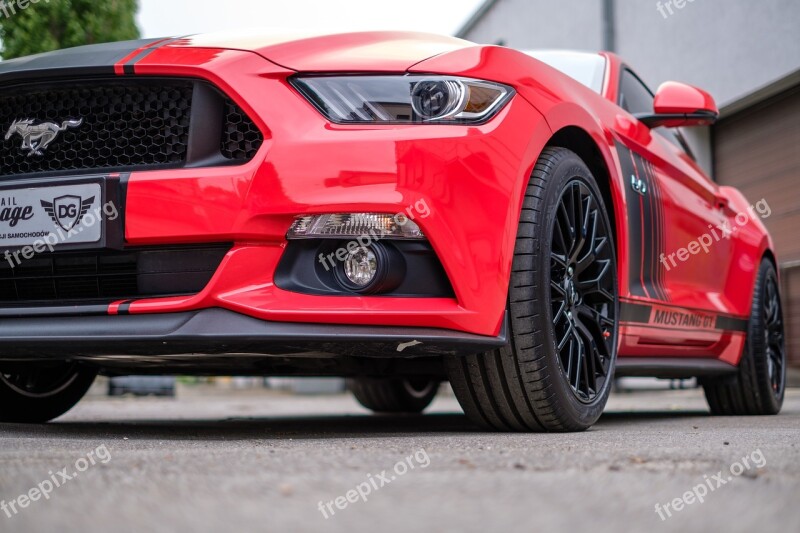 Mustang Gt Red Usa Car