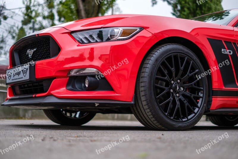 Mustang Gt Red Usa Car