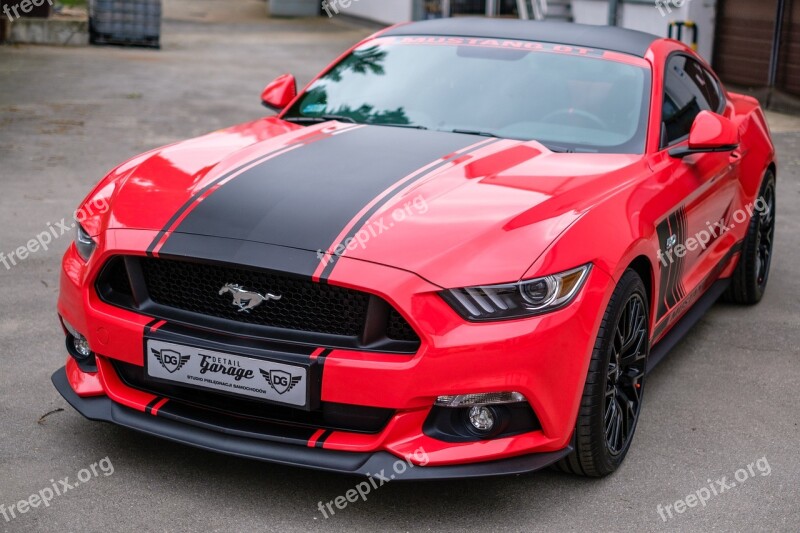 Mustang Gt Red Usa Car