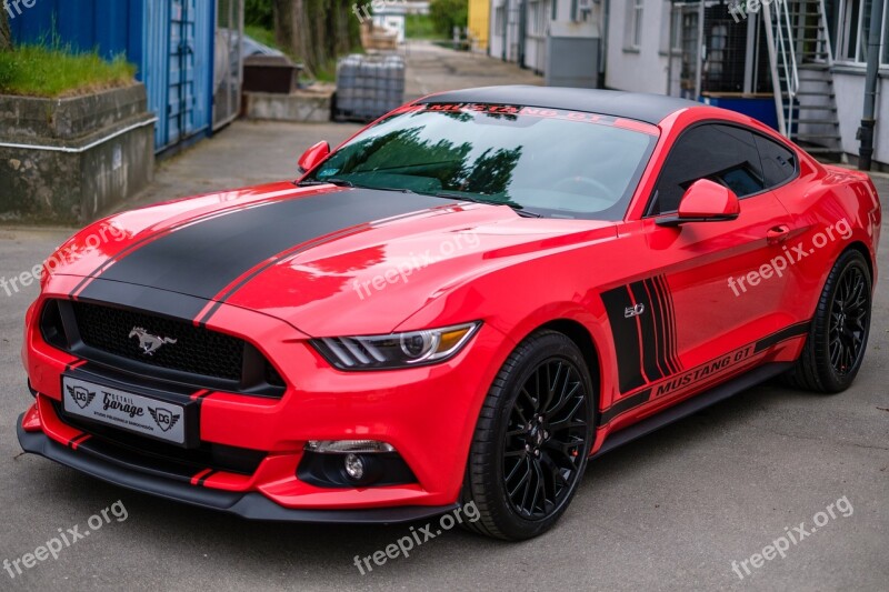 Mustang Gt Red Usa Car