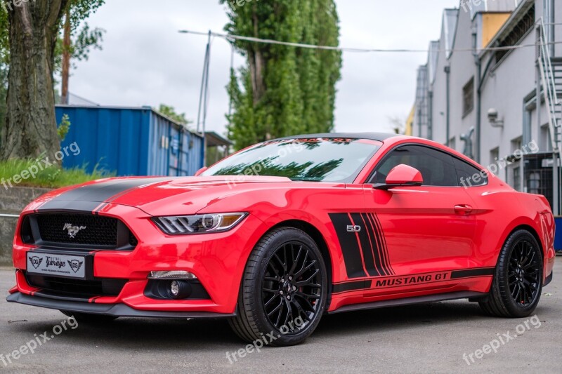 Mustang Gt Red Usa Car