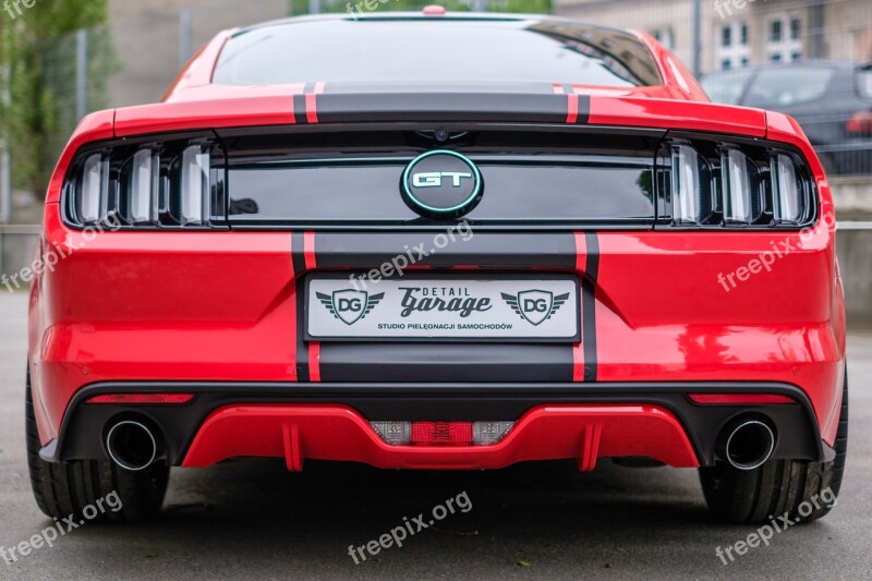 Mustang Gt Red Usa Car