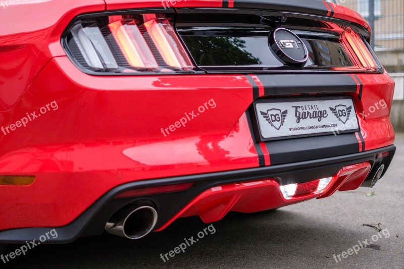 Mustang Gt Red Usa Car