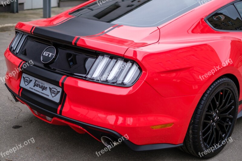 Mustang Gt Red Usa Car