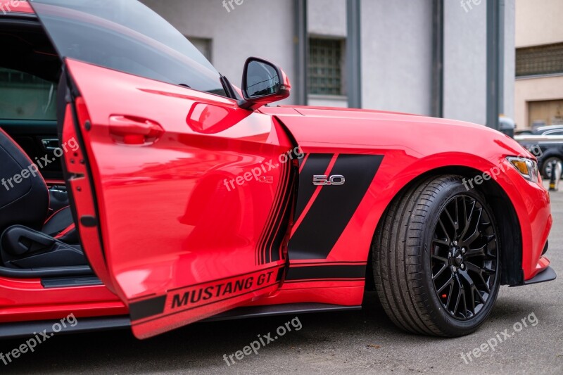 Mustang Gt Red Usa Car