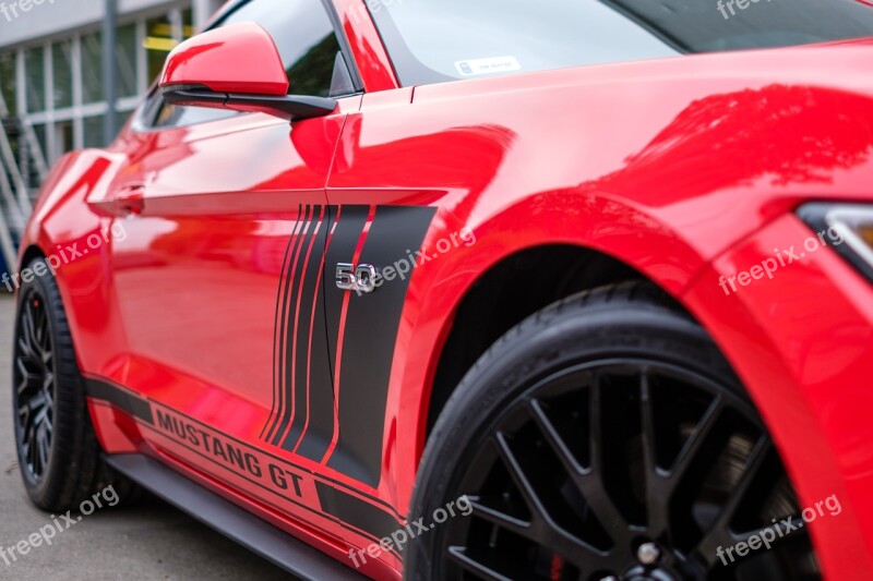 Mustang Gt Red Usa Car