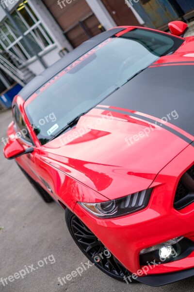 Mustang Gt Red Usa Car