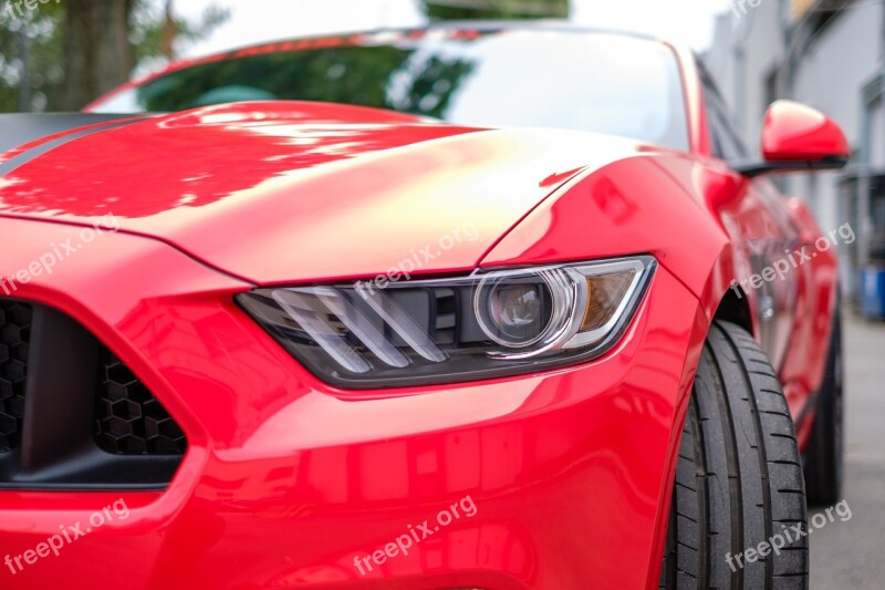 Mustang Gt Red Usa Car