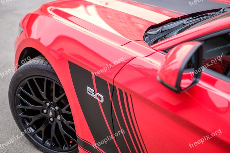 Mustang Gt Red Usa Car