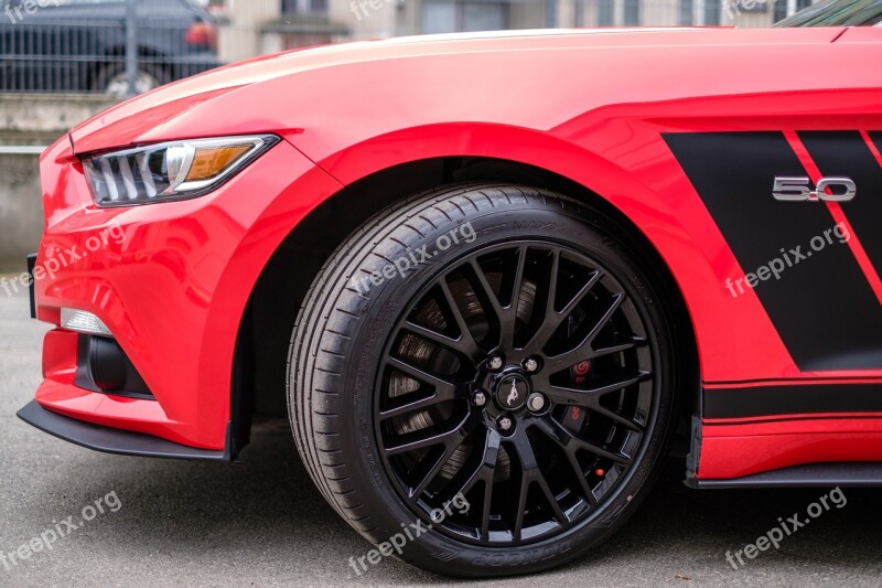 Mustang Gt Red Usa Car