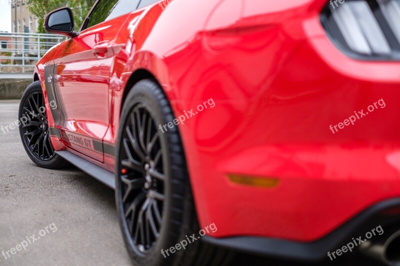 Mustang Gt Red Usa Car