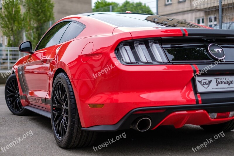 Mustang Gt Red Usa Car