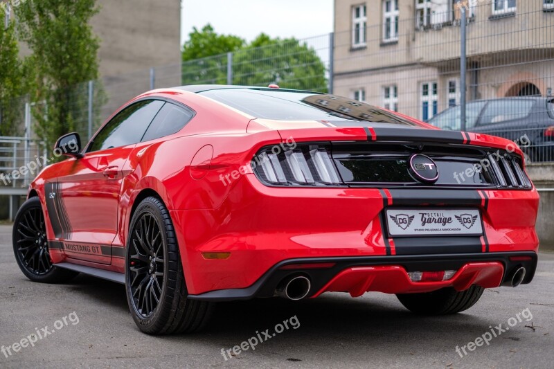 Mustang Gt Red Usa Car