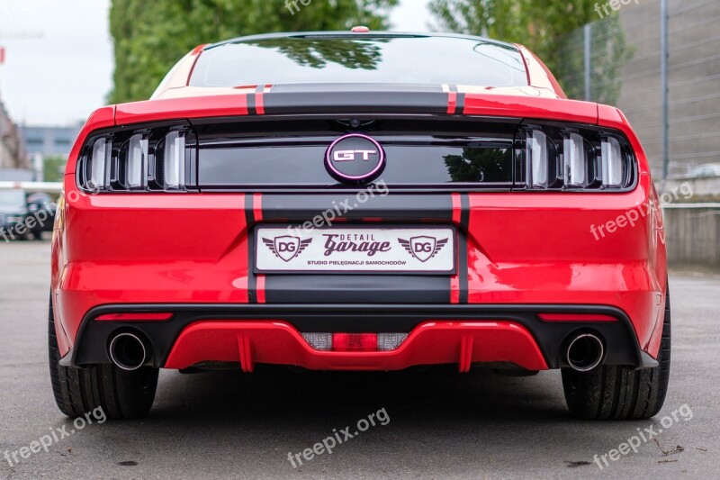 Mustang Gt Red Usa Car