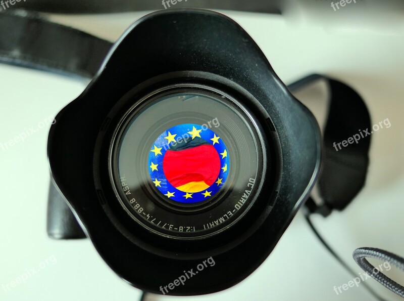 Motif Camera Lens Euro Flag Germany Flag