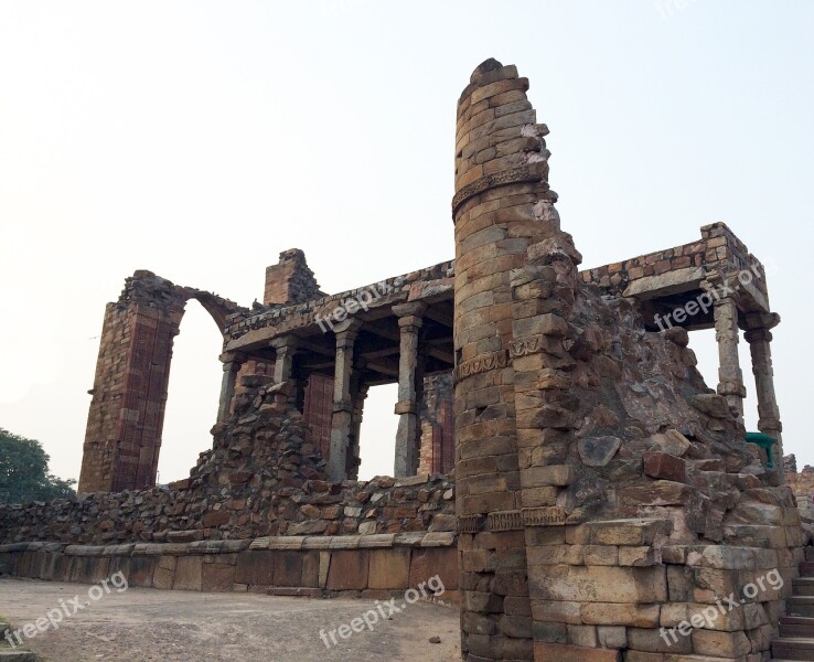 Qutub Minar Architecture Monument India Landmark