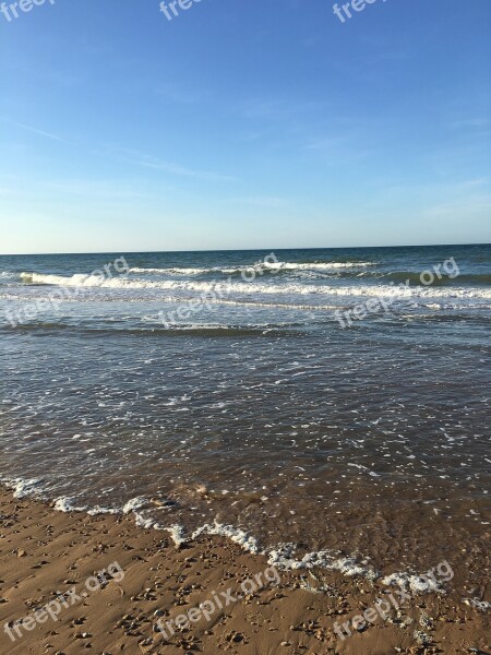 Sea Coast Beach France Omaha Beach