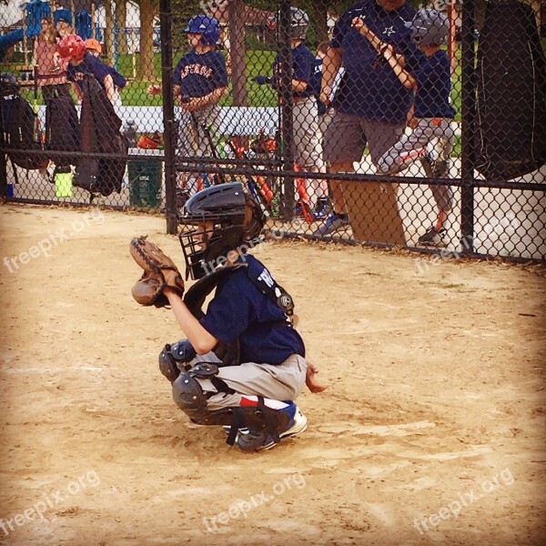 Baseball Catcher Youth Sports Field Activity