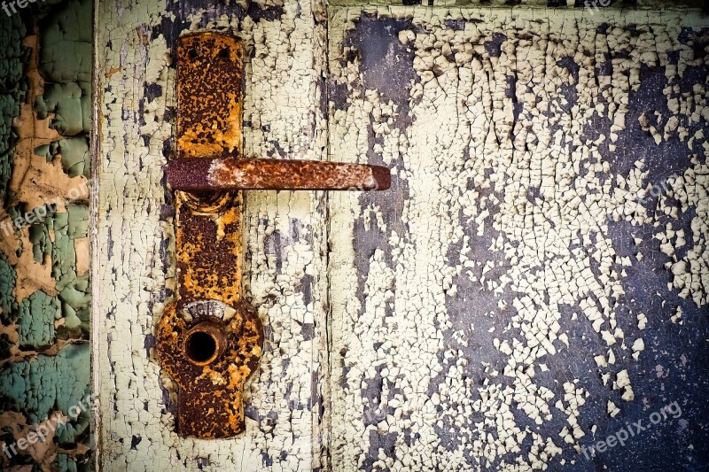 Lost Places Railway Station Door Door Handle Ruin