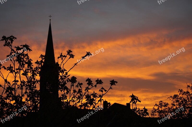 Sunrise Church Christianity Mood Sky