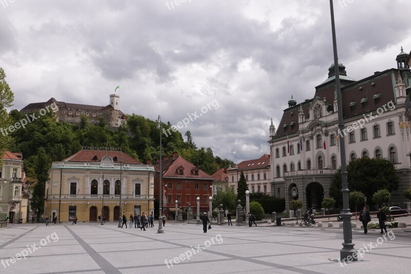 City Ljubljana Slovenia Europe Town