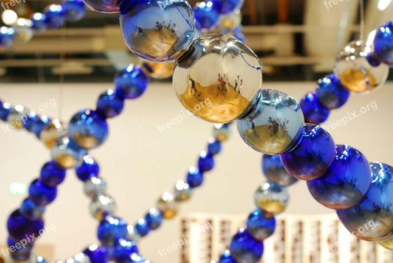 Art Beads Transparency Reflection Blue