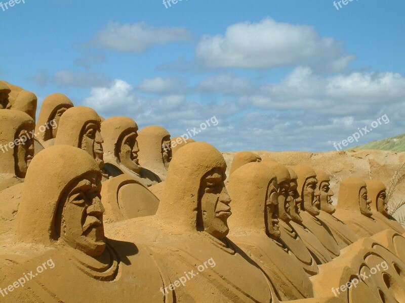 Sand Sculpture Air Sea Army Coast